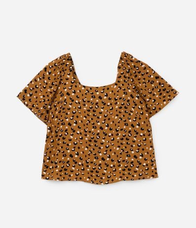 Blusa en Viscosa con Estampado de Leopardo Curve & Plus Size 5