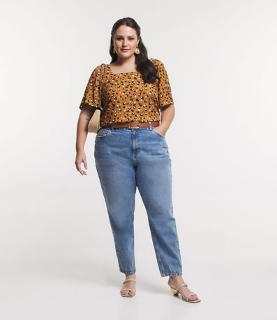 Blusa en Viscosa con Estampado de Leopardo Curve & Plus Size 2