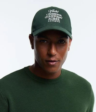 Gorra Visera Curva con Bordado Yeah! It Is What It Is