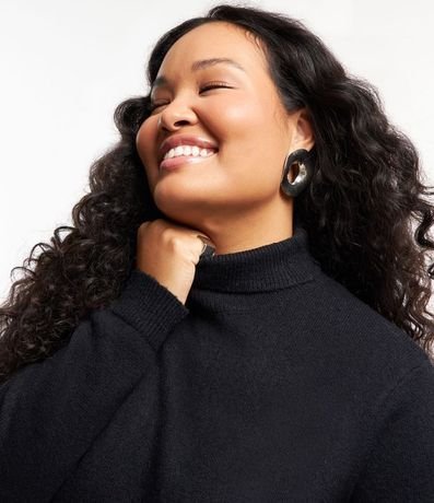 Vestido Corto de Punto con Cuello Alto Curve & Plus Size 4