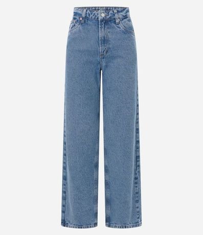Pantalón Recto en Jeans con Bolsillos