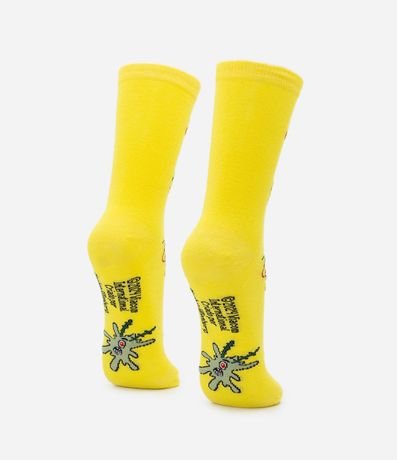 Media Caña Larga en Algodón con Estampado del Bob Esponja 3
