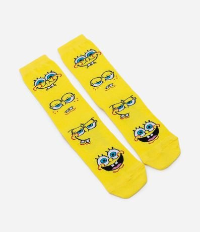 Media Caña Larga en Algodón con Estampado del Bob Esponja 5
