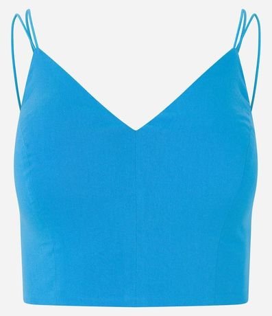 Blusa Cropped Corset en Bengalina con Escote V 5