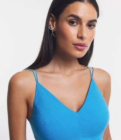 Blusa Cropped Corset en Bengalina con Escote V 4