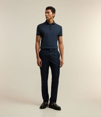 Polo Regular en Media Malla con Detalles Texturizados 2