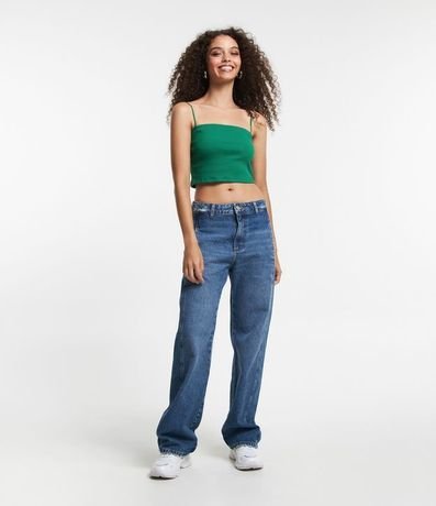 Blusa Cropped de Tirantes en Rib Texturizada 2