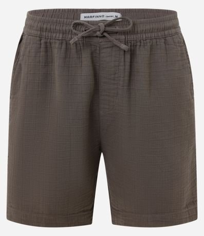 Bermuda en Algodón con Textura y Cintura Elástica 5