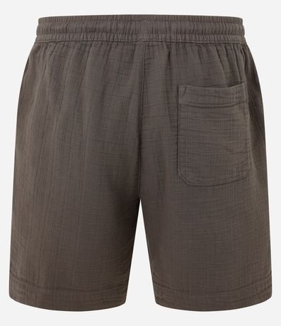 Bermuda en Algodón con Textura y Cintura Elástica 7