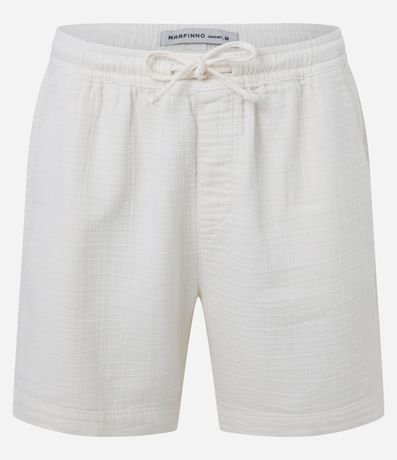 Bermuda en Algodón con Textura y Cintura Elástica 5