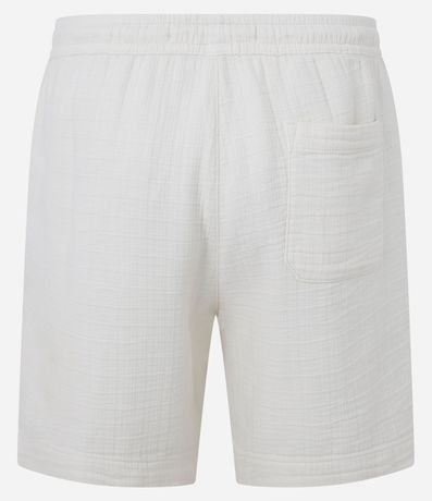 Bermuda en Algodón con Textura y Cintura Elástica 7
