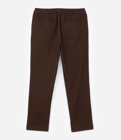 Pantalón Sarga con Cintura Elástica y Textura Espina de Pez 7