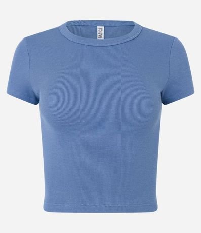 Blusa en Rib Acanalada con Manga Corta 5