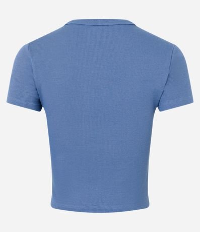 Blusa en Rib Acanalada con Manga Corta 7