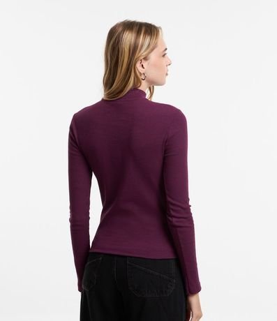 Blusa en Algodón Manga Larga y Cuello Alto 3