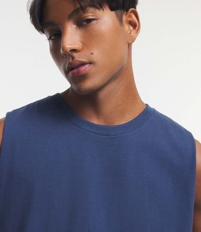 Musculosa en Algodón con Cuello Redondo y Tag en el Bajo 4
