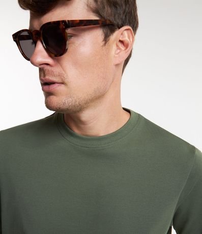 Remera Casual en Algodón con Cuello Redondo 3