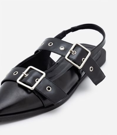 Zapatilla Slingback con Puntera Fina y Hebillas 4