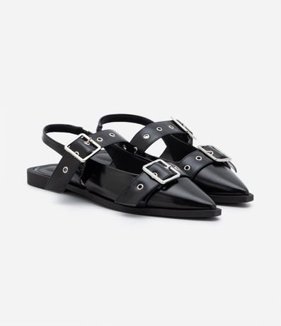 Zapatilla Slingback con Puntera Fina y Hebillas 6