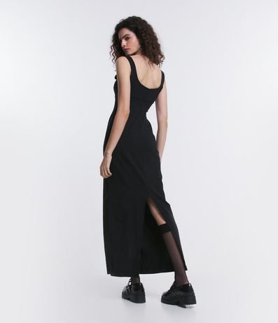 Vestido New Midi en Bengalina con Escote Cuadrado 3