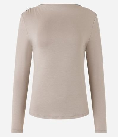 Blusa en Media Malla con Cuello Drapeado 6
