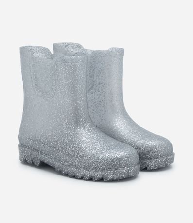 Bota de Lluvia Infantil en PVC con Aplicación de Purpurina - Talle 23/24 al 27/28