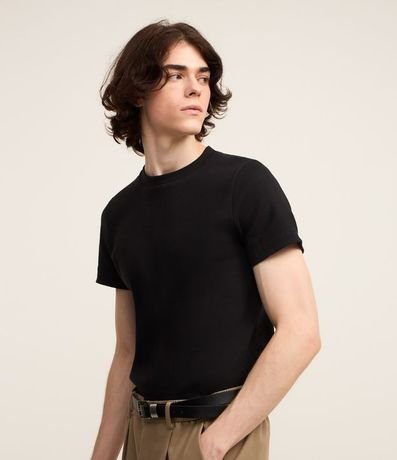 Remera Muscle en Media Malla con Manga Corta