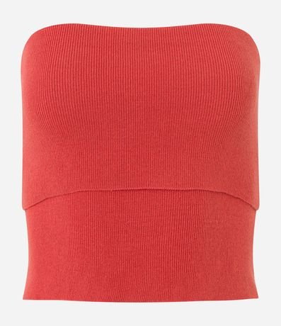 Blusa en Punto Sin Breteles y con Canesú Virada 6