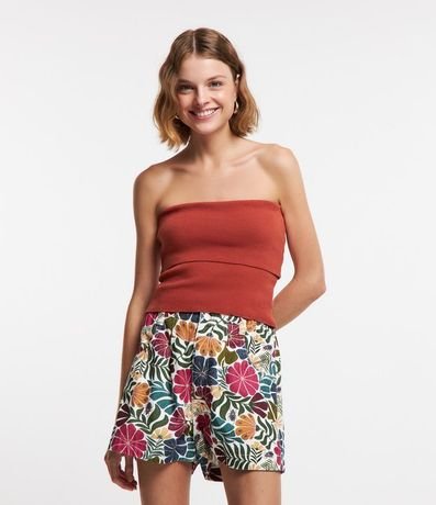 Blusa en Punto Sin Breteles y con Canesú Virada 3