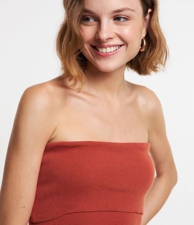 Blusa en Punto Sin Breteles y con Canesú Virada 5