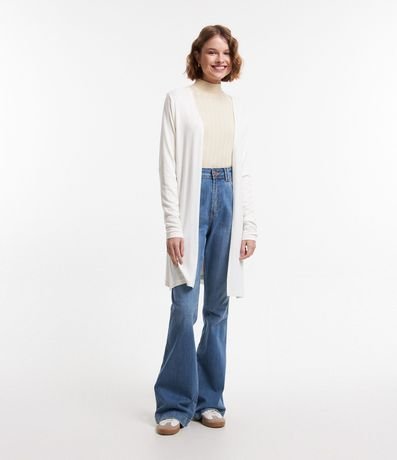Cardigan Alargado en Punto Liviano 2