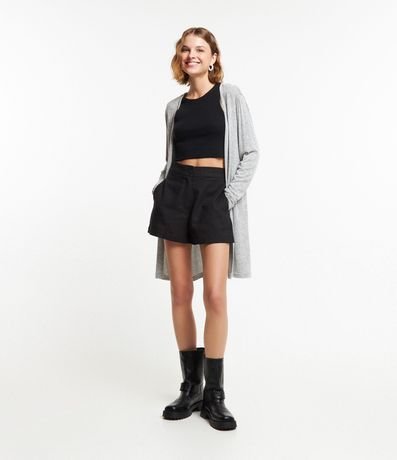 Cardigan Alargado en Punto Liviano 2