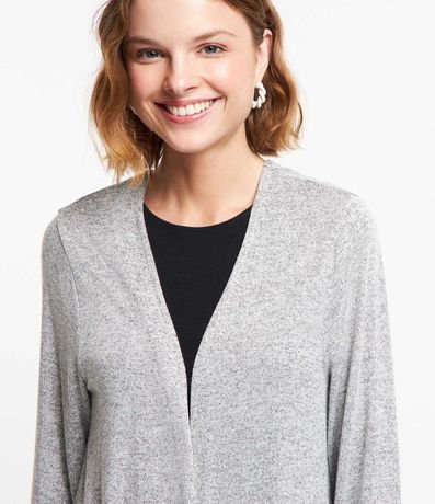 Cardigan Alargado en Punto Liviano 5