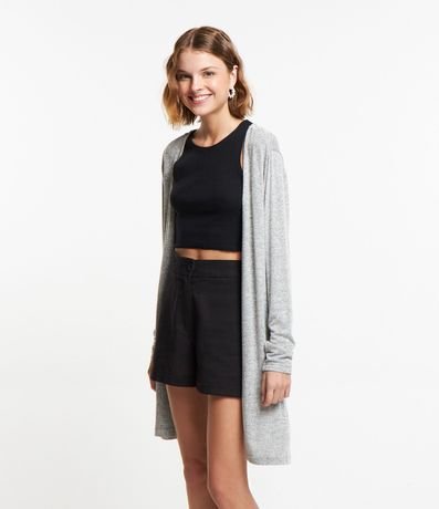 Cardigan Alargado en Punto Liviano 6