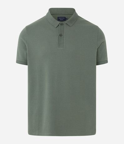 Remera Polo con Textura Acanalada 6