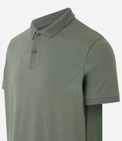 Remera Polo con Textura Acanalada 7