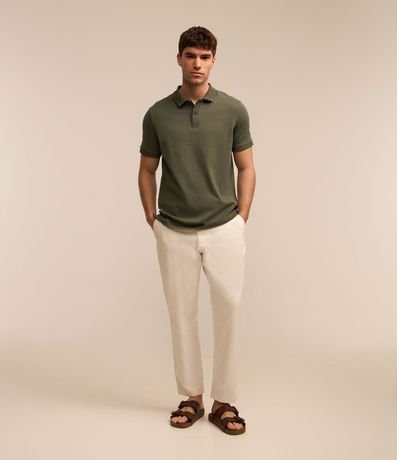 Remera Polo con Textura Acanalada 2