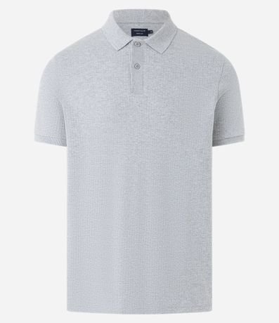 Remera Polo con Textura Acanalada 6