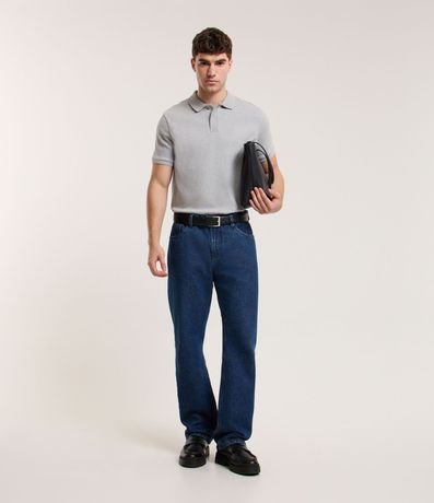 Remera Polo con Textura Acanalada 3