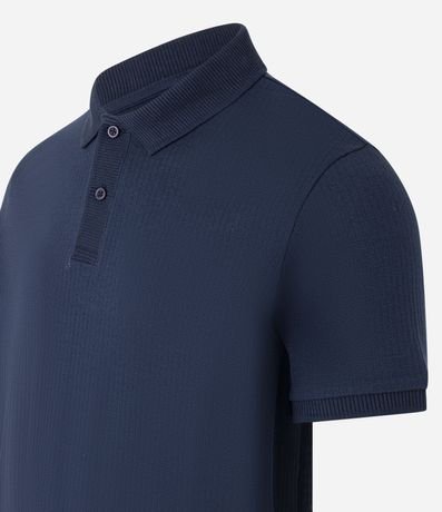 Remera Polo con Textura Acanalada 6