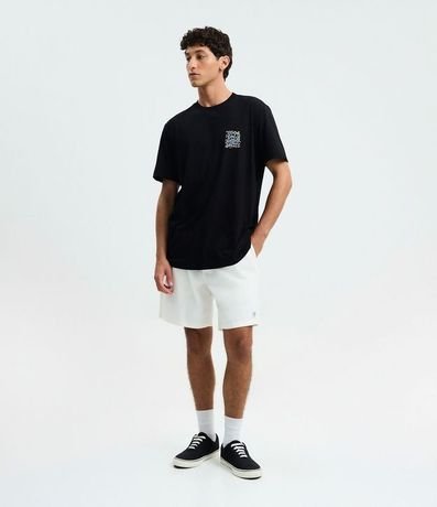 Bermuda en Sarga Lavada con Lazo en la Cintura