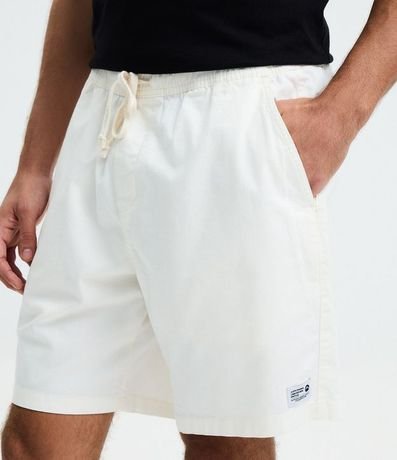 Bermuda en Sarga Lavada con Lazo en la Cintura 3