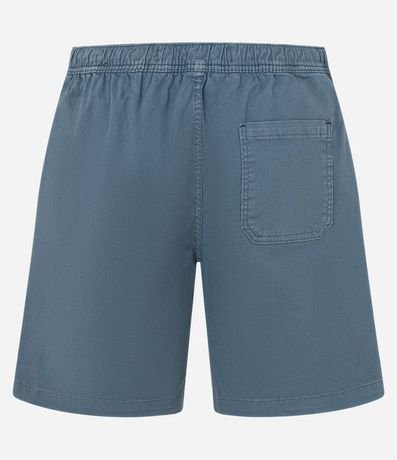 Bermuda en Sarga Lavada con Lazo en la Cintura 6