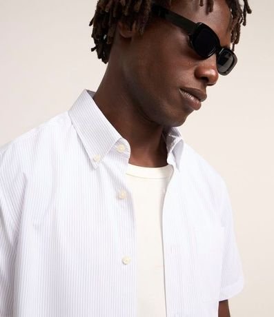 Camisa Rayada en Fibra de Bambu con Bolsillo 3