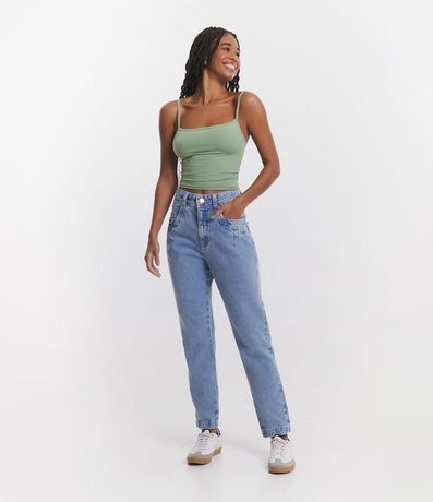 Top Cropped de Poliamida con Breteles Finos 2