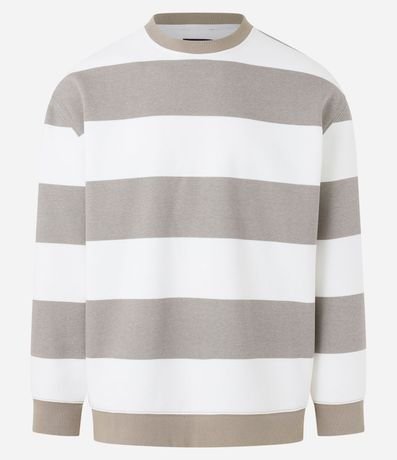 Buzo Ballonn en Algodón Rayada con Puños y Barra Acanaladas 5