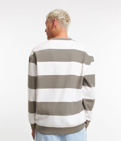 Buzo Ballonn en Algodón Rayada con Puños y Barra Acanaladas 4