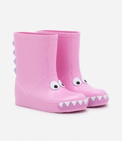 Bota de Lluvia Infantil con Estampado de Dinosaurio - Talle 21 al 28