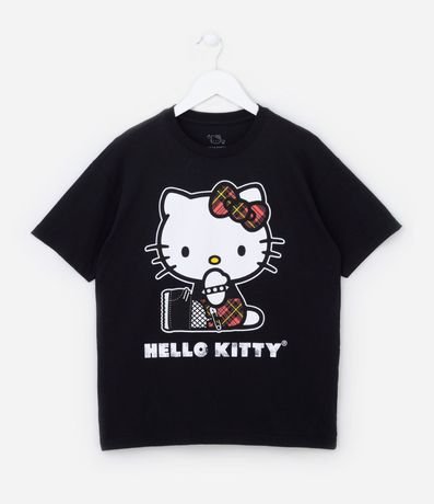 Remera T-Shirt Infantil con Estampa Hello Kitty Rockera - Talle 5 A 14 1