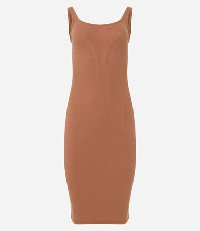 Vestido Midi en Algodón con Escote Cuadrado 4